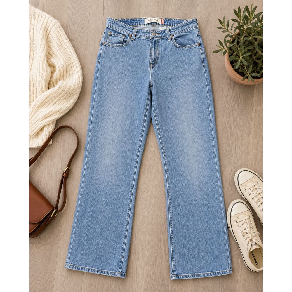 Levis 515 Womens Boot Cut Denim Blue Jeans Size 16M 36x30 (396)